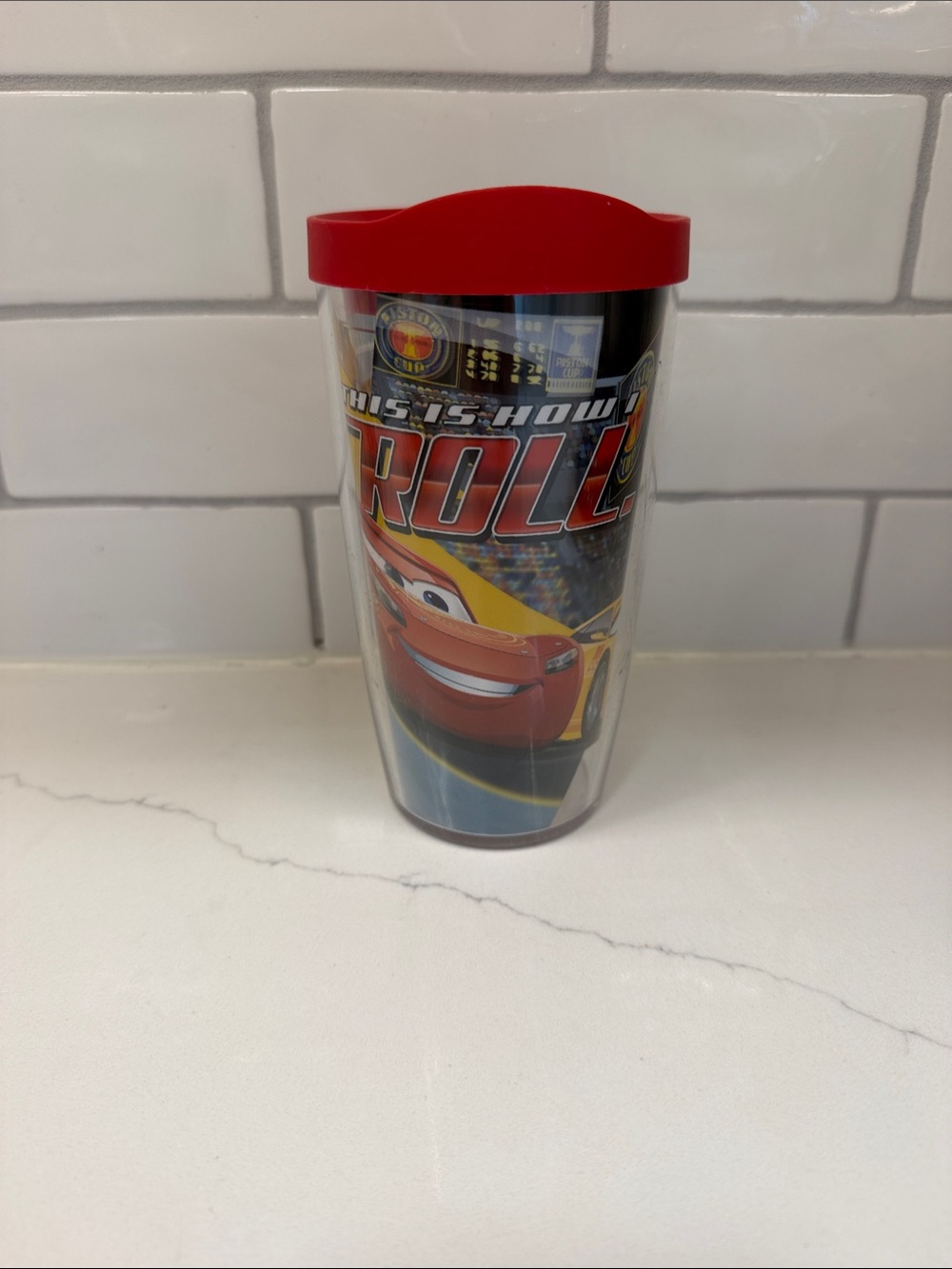 tervis Red Cars Kids Tumbler with Spill-Resistant Lid